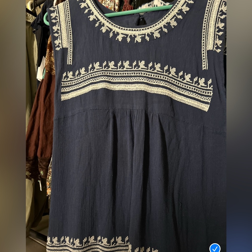 Mexican vibes Short sleeve Embroidered Flowy Top